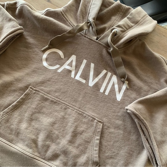 Calvin Klein Logo Cropped Hoodie - Picture 3 of 14